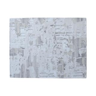 Vente-unique  Vintage-Teppich - Wolle & Viskose - handgefertigt - 160 x 230 cm - 1500 g/m² - Grau - MILORA 