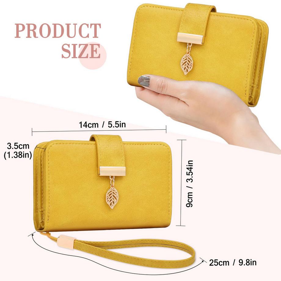 Only-bags.store Ledergeldbörse mit vielen Fächern RFID Schutz 18 Kartenfächer Reissverschlusskette und Schlüsselband  