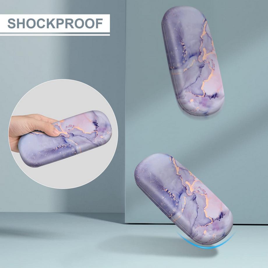 Only-bags.store  Tragbares Hartschalen-Brillenetui mit Brillenputztuch - Etui für Brillen und Sonnenbrillen 