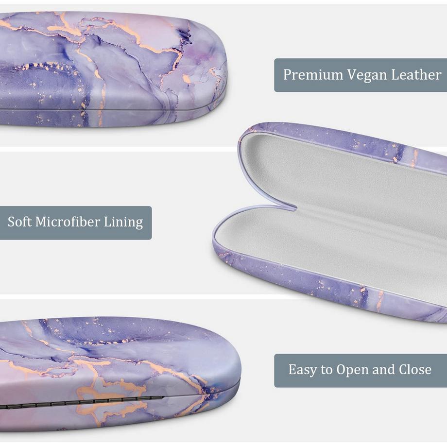 Only-bags.store  Tragbares Hartschalen-Brillenetui mit Brillenputztuch - Etui für Brillen und Sonnenbrillen 