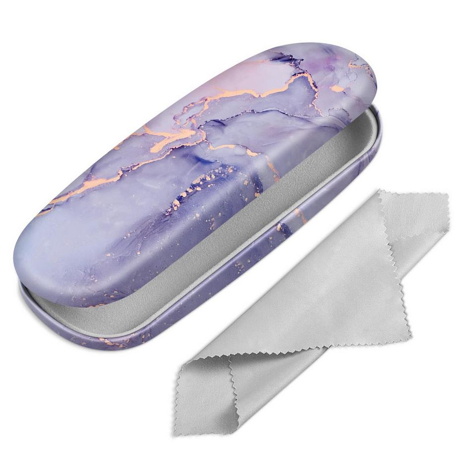 Only-bags.store  Tragbares Hartschalen-Brillenetui mit Brillenputztuch - Etui für Brillen und Sonnenbrillen 