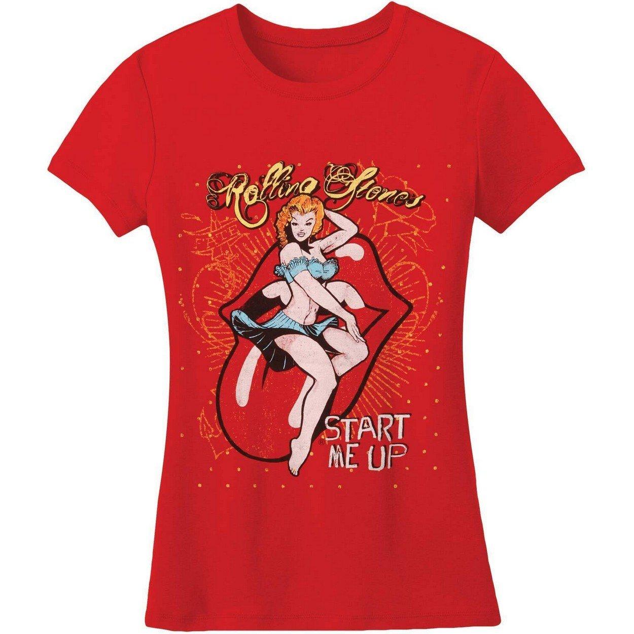 Image of Start Me Up Tshirt Damen Rot Bunt XL