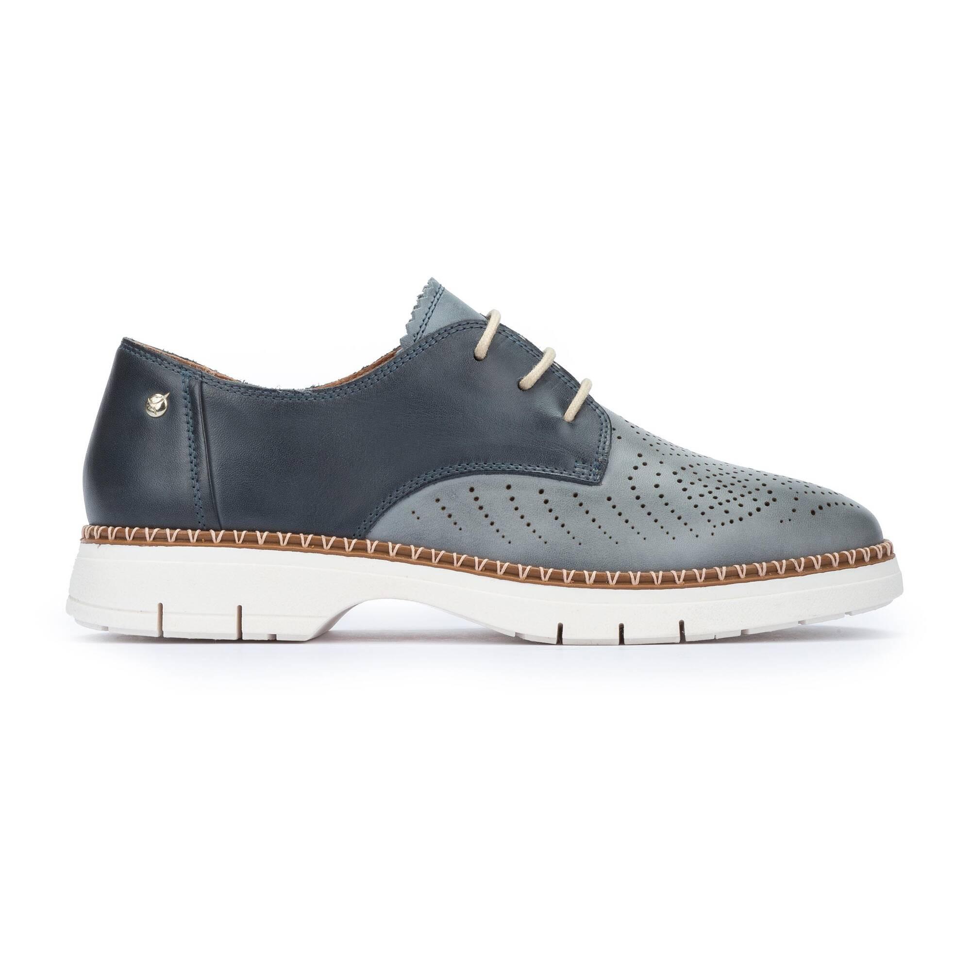 Image of Henares - Leder Schnürschuh Unisex Blau 38