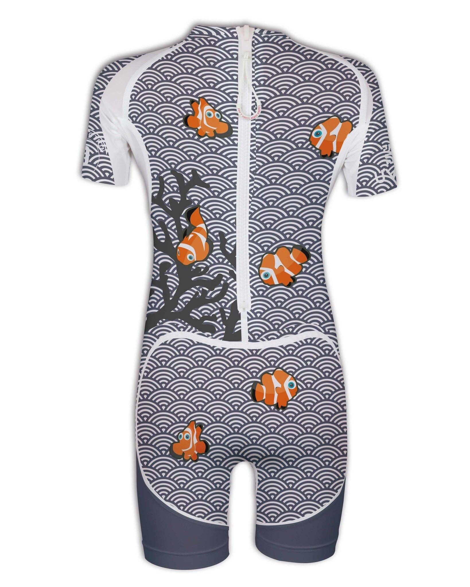 Uvea  Kinder UPF 80 Badeanzug Manly  grey clown 