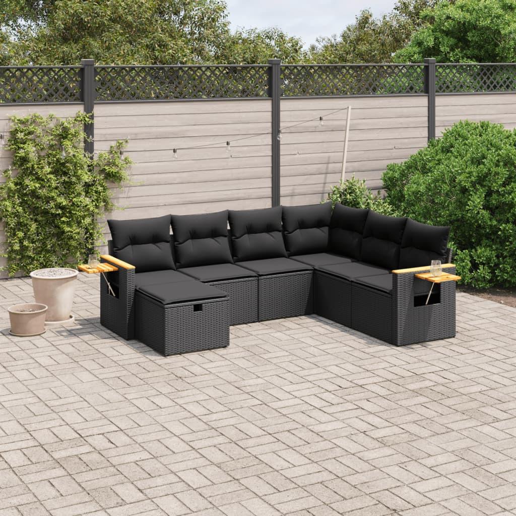 VidaXL set divano da giardino Polirattan  