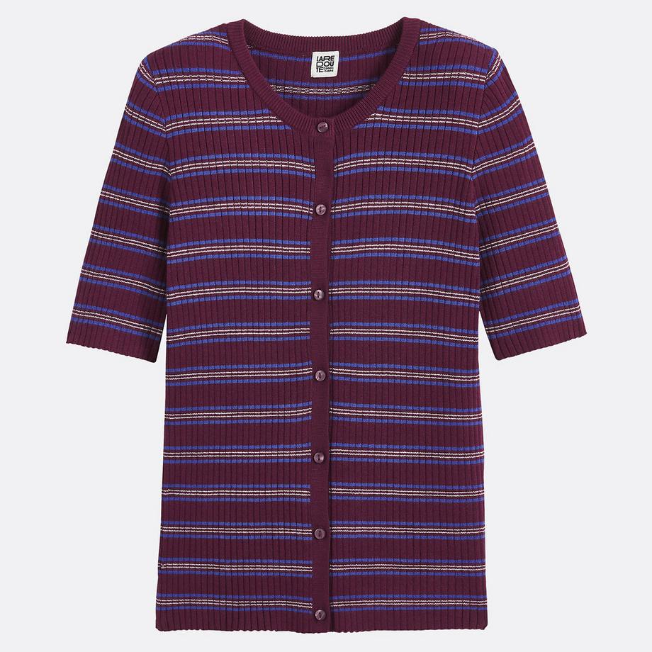 La Redoute Collections Cardigan rayé manches 3/4  