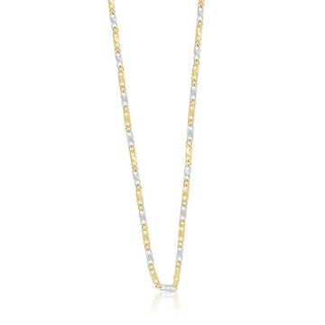 Collier Carrera Bicolor Gelb-/Weissgold 750, 5mm, 45cm