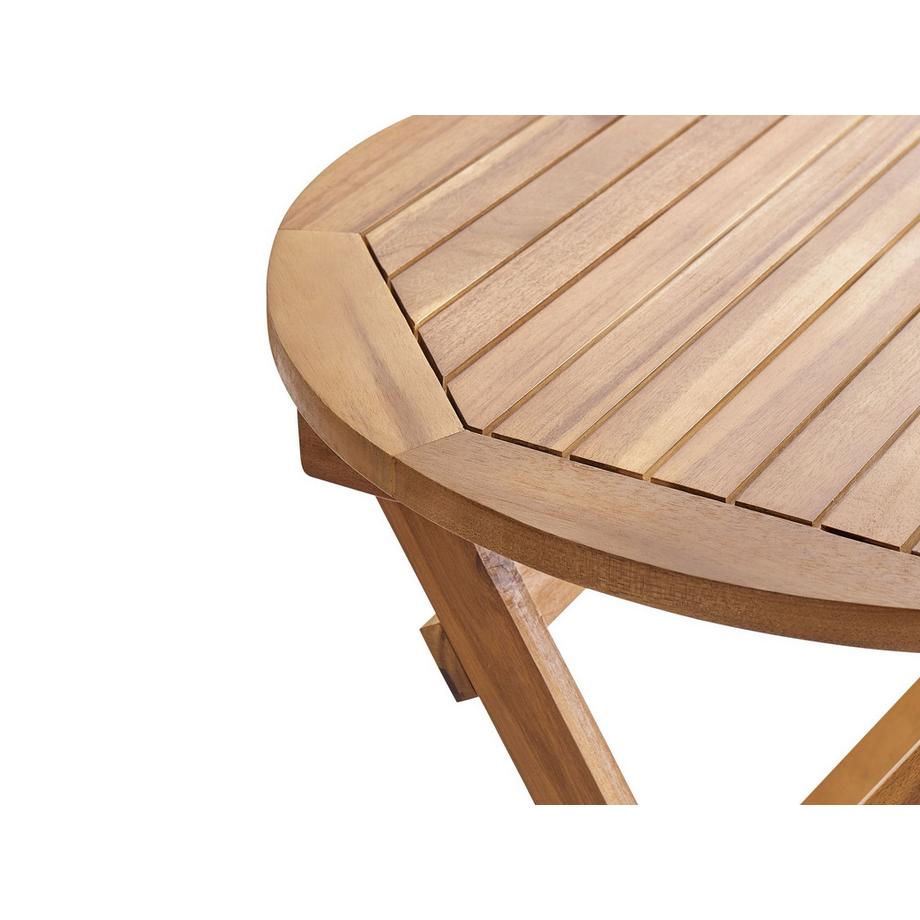 Beliani Outdoor Bistrotisch aus Akazienholz Mediterran PROSSEDI  