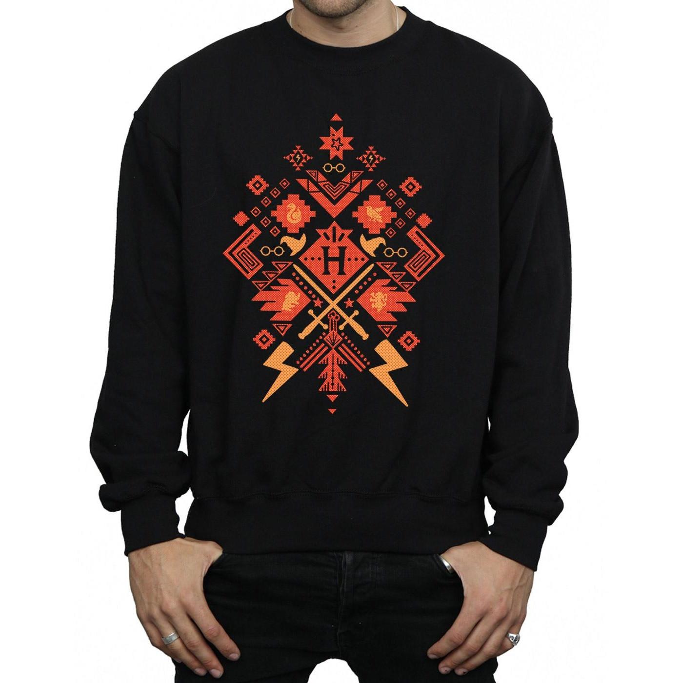 Harry Potter  Sweatshirt de Noël en coton Fair Isle 