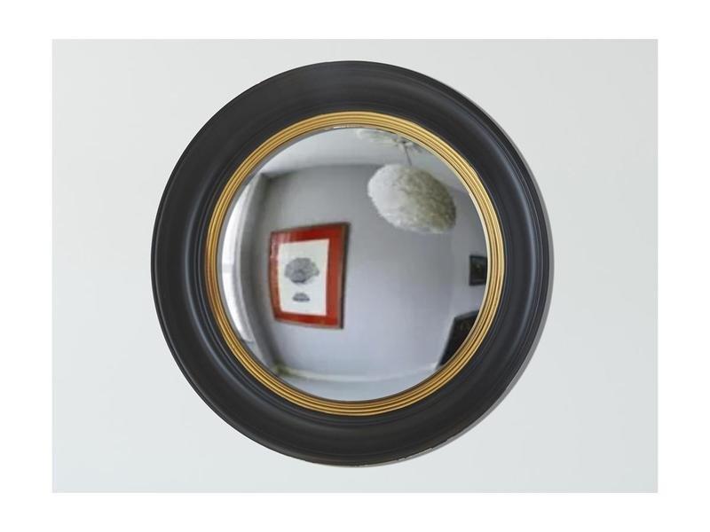 OZAIA Specchio occhio di strega 66Legno di eucalipto Nero e dorato effetto ottone FRANKLIN  