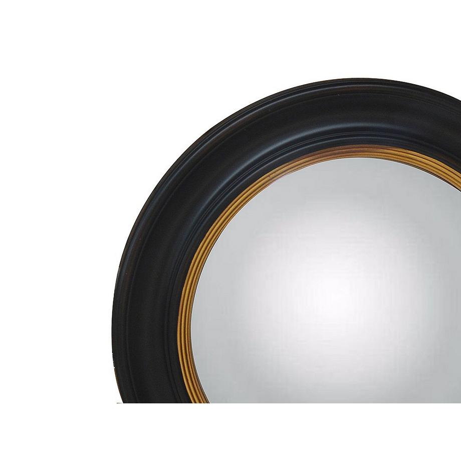 OZAIA Wandspiegel rund Eukalyptusholz 66 Goldfarben FRANKLIN  