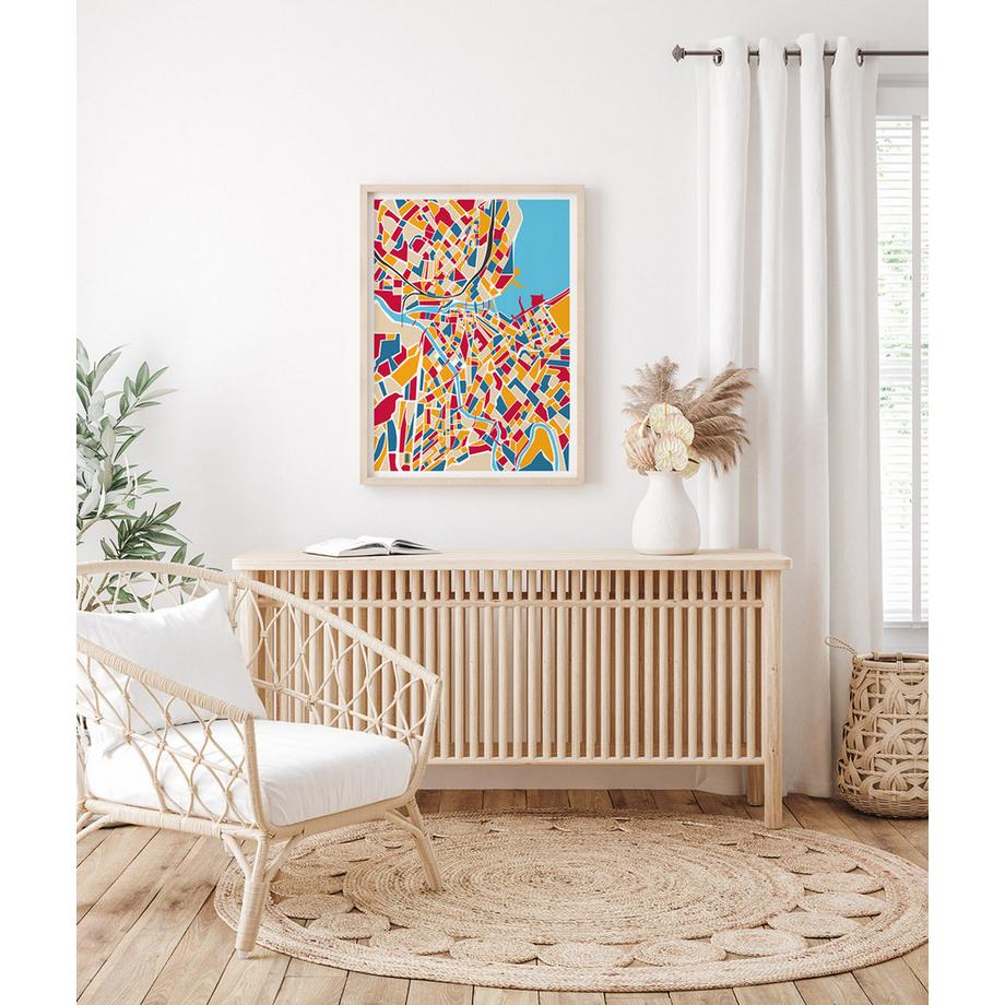 La-Jonx Affiche de Carte de Genève  