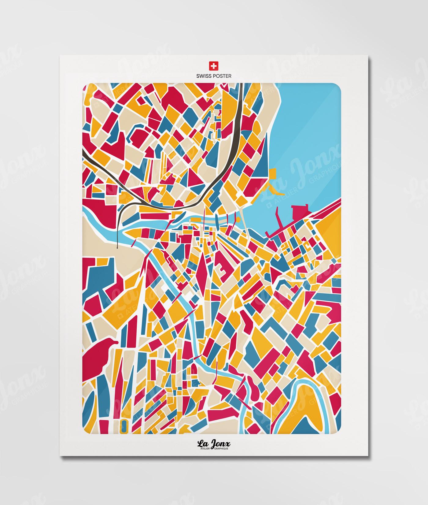 La-Jonx Carte de Genève - Poster  