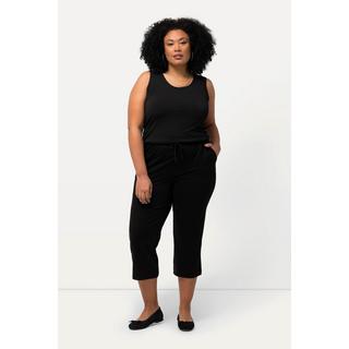 Ulla Popken  Pantaloni a 7/8 dal taglio aderente con cintura elastica classico nero 