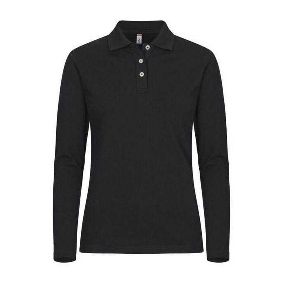 Premium Maglietta Polo Elasticizzato Manica Lunga