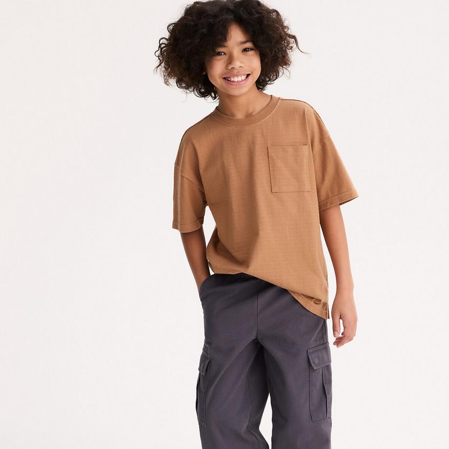 La Redoute Collections  T-Shirt mit Rundhalsausschnitt und Brusttasche 