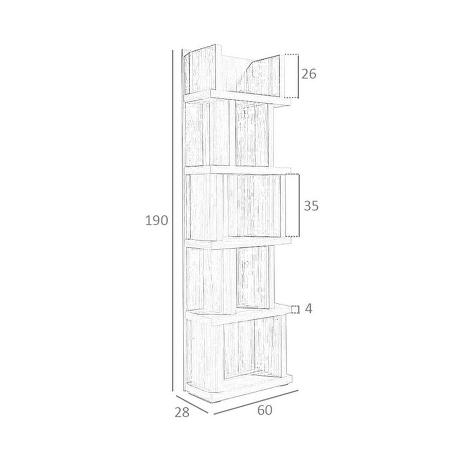 ANGEL CERDA Ripiano in legno di noce  