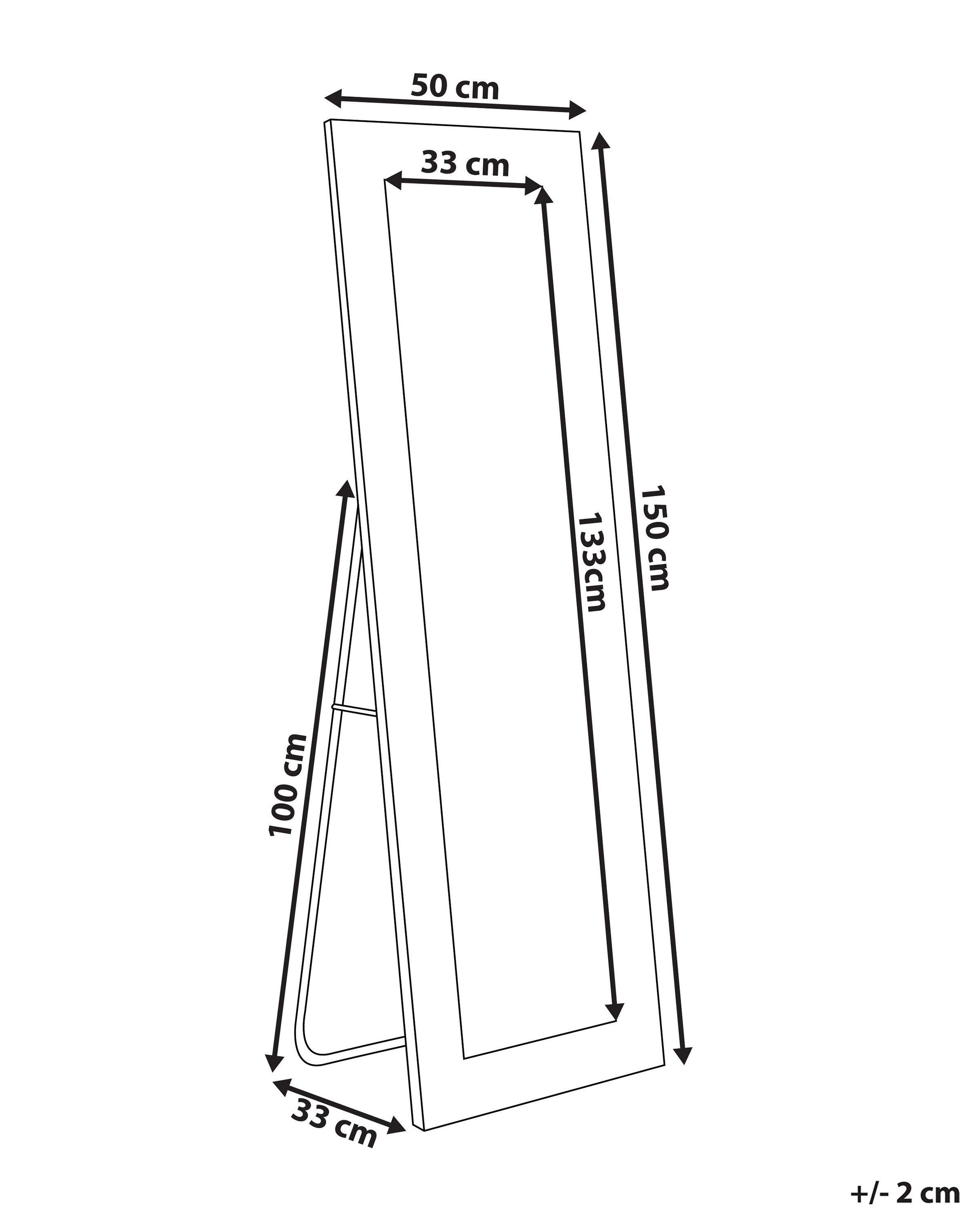 Beliani Miroir sur pied en Velours Moderne ANSOUIS  