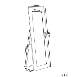 Beliani Miroir sur pied en Velours Moderne ANSOUIS  