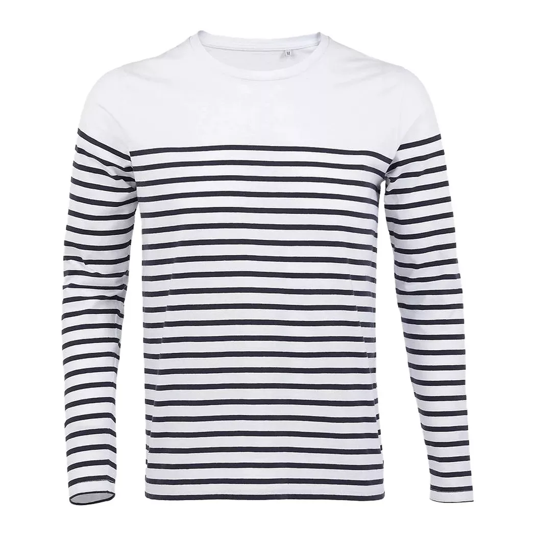 SOLS - Matelot T-Shirt Langärmlig, für Herren, Weiss, Größe XL
