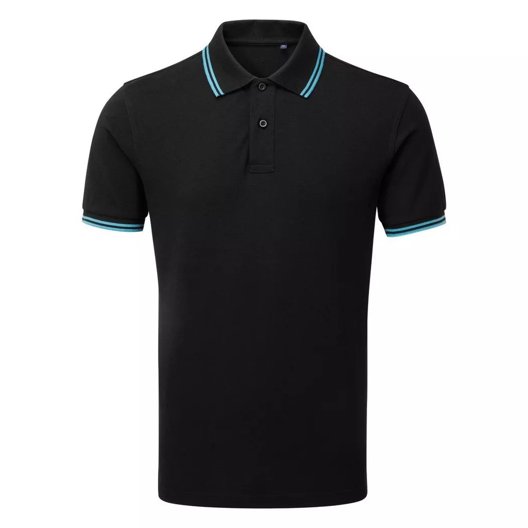 Asquith & Fox - PoloShirt, kurzärmlig, für Herren, Schwarz, Größe M