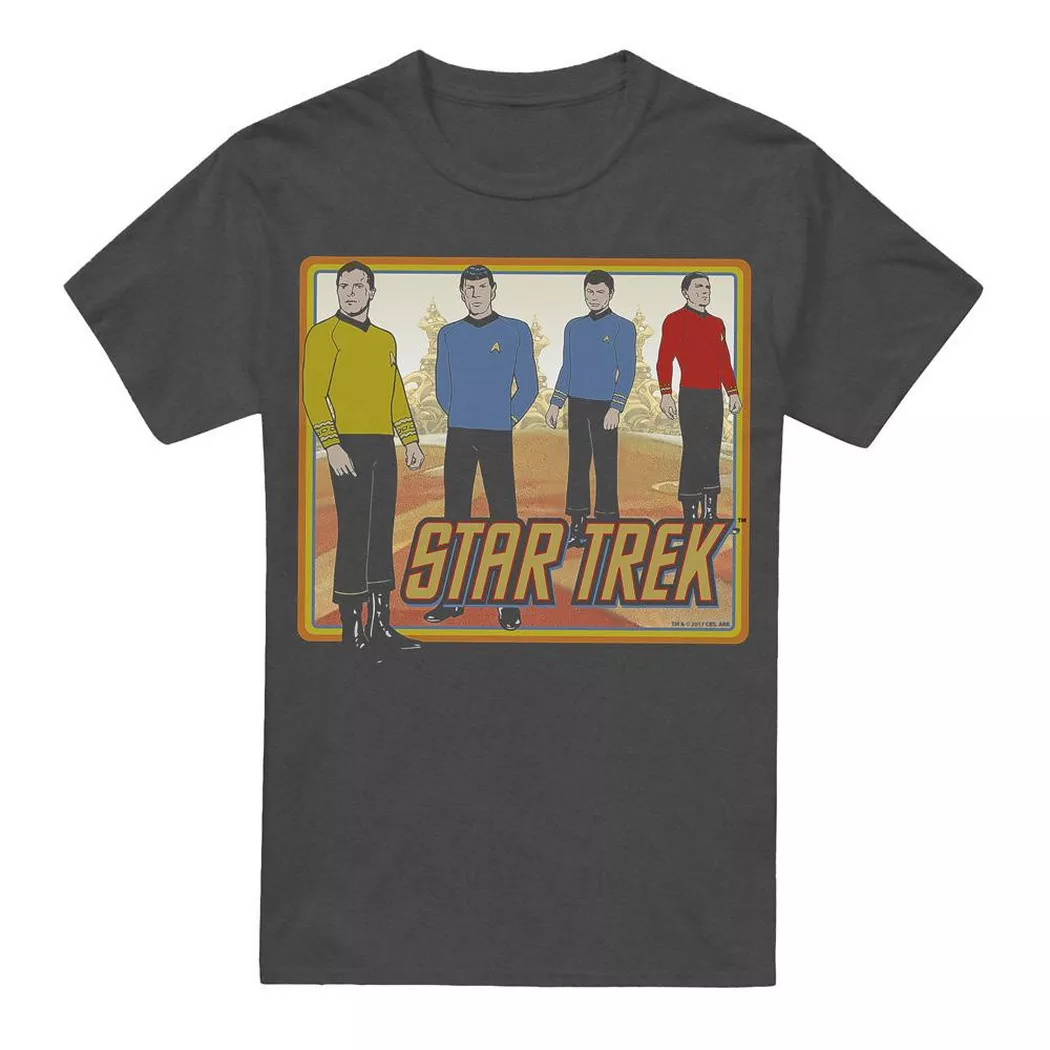 Star Trek - Classic TShirt, für Damen, Charcoal Black, Größe 3XL