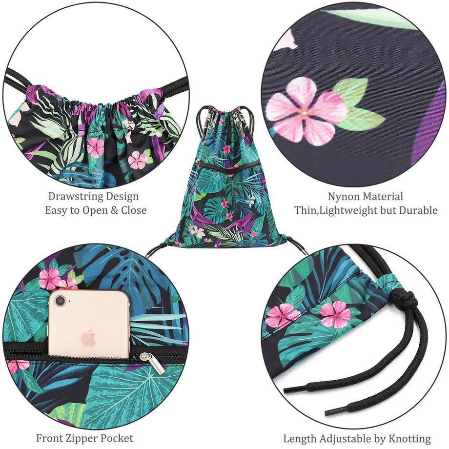 Only-bags.store  Turnbeutel mit Kordelzug, Turnbeutel Rucksack Tasche faltbar 