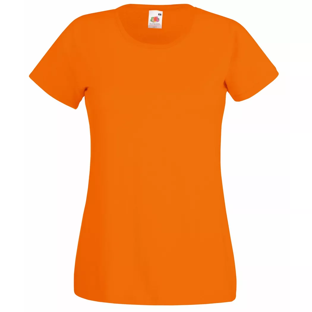 Fruit of the Loom - LadyFit TShirt, für Damen, Orange, Größe XS