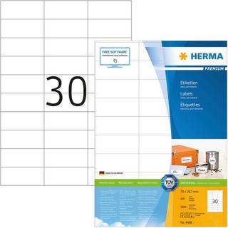 HERMA HERMA Universal-Etiketten 70x29,7mm 4456 weiss 3000 St./100 Blatt  