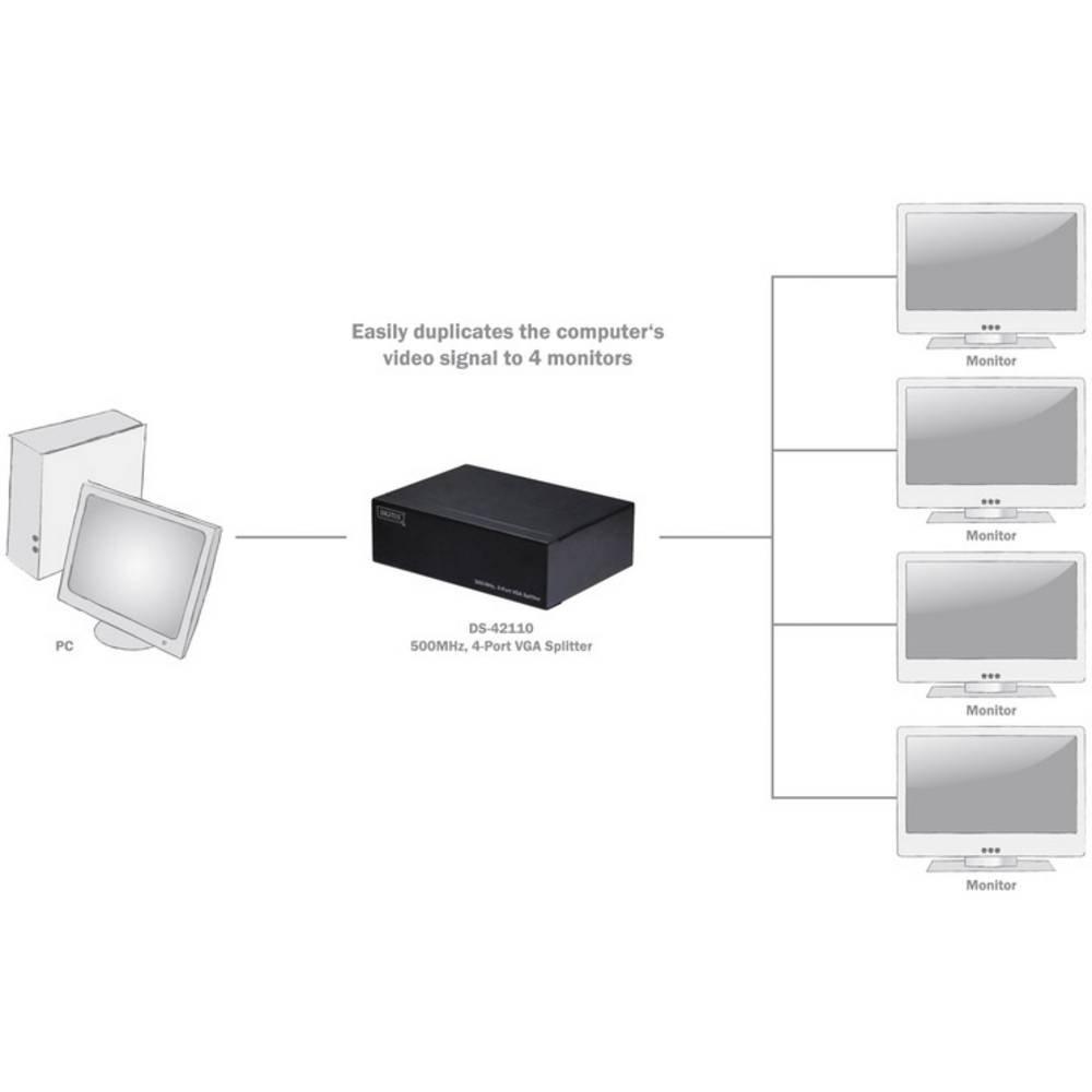 Digitus  Professional 4 Port VGA-Video-Splitter 