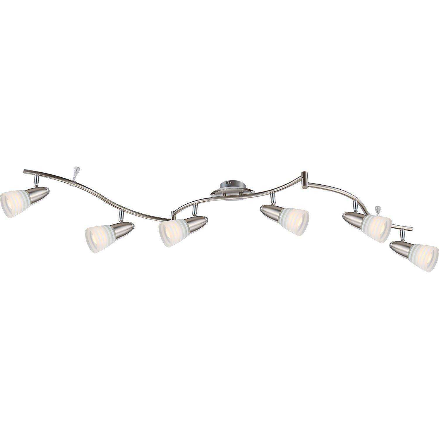 mutoni Plafonnier LED chrome nickel mat 6xE14 LED  