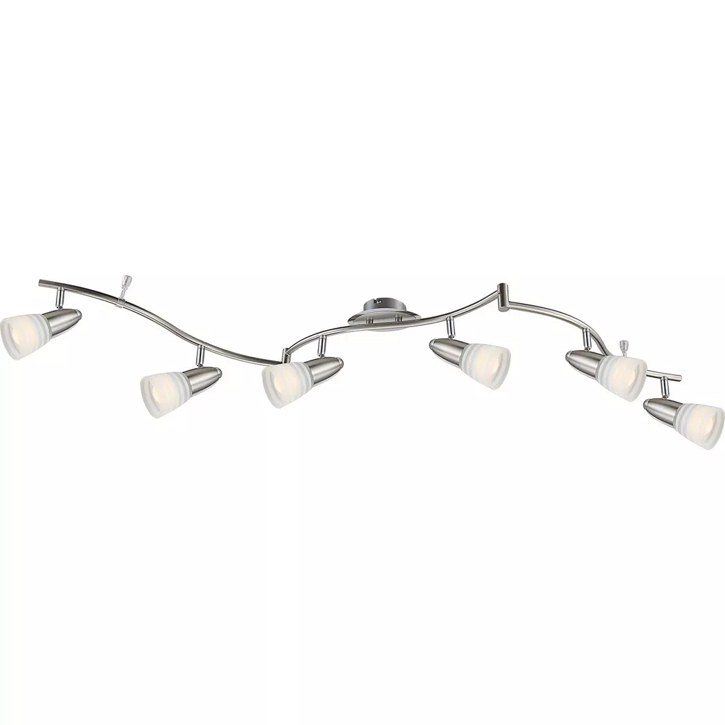 mutoni – LED Deckenleuchte Chrom nickel matt 6xE14 LED, One Size, Silber