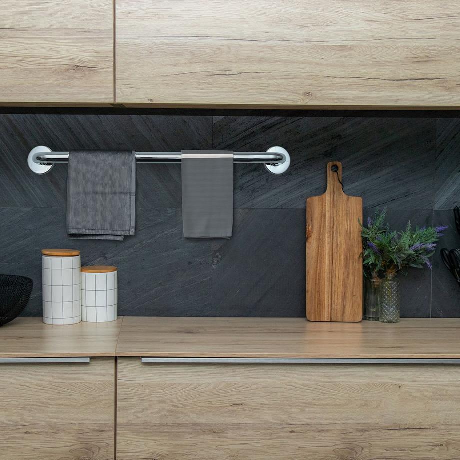 Intirilife Handtuchhalter aus Edelstahl Hochglanzpoliert  