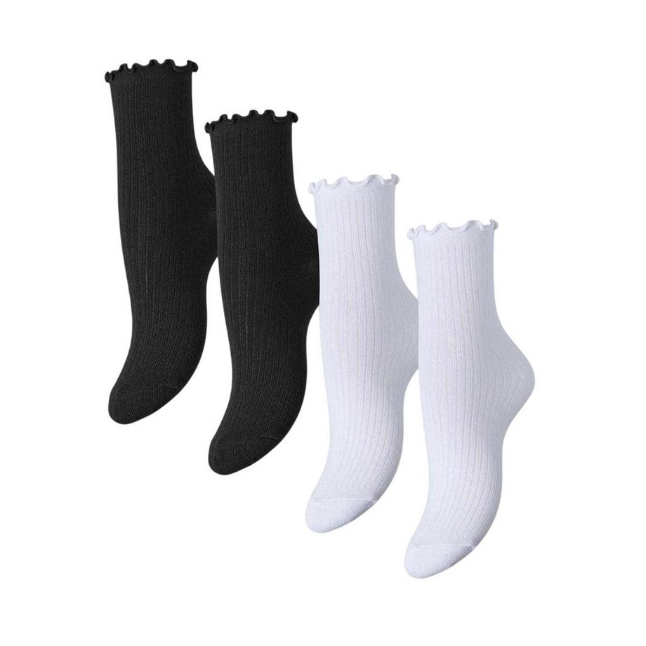 PIECES Afia Socquettes avec bord arriccié Pack de quatre  