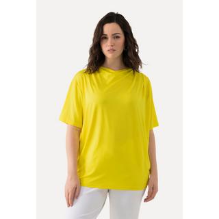 Ulla Popken  T-shirt con lyocell, scollo a goccia e mezze maniche 