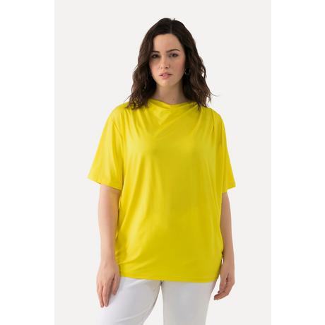 Ulla Popken  T-Shirt, Lyocell, Wasserfall-Ausschnitt, Halbarm 