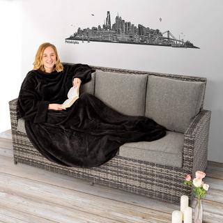 Tectake Kuscheldecke mit Ärmeln 2er-Pack  