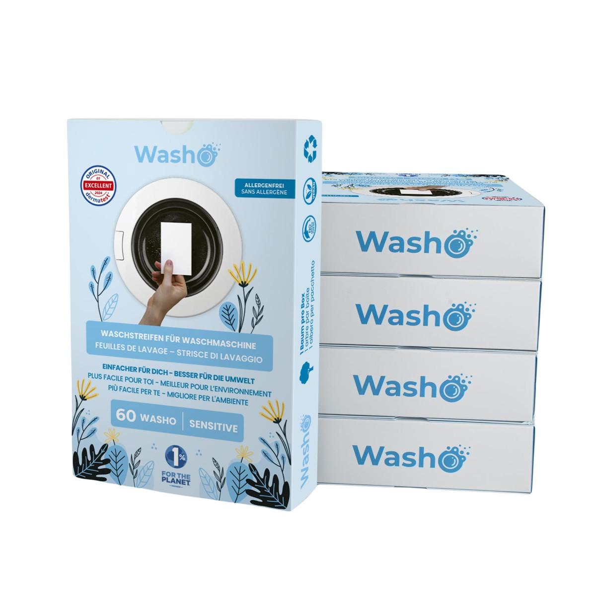 Washo Washo Bandelettes de lavage Sensitive (60 pces)  