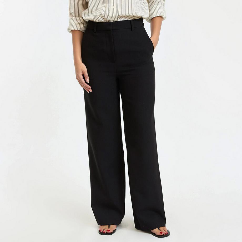 Pantalon large en polyviscose