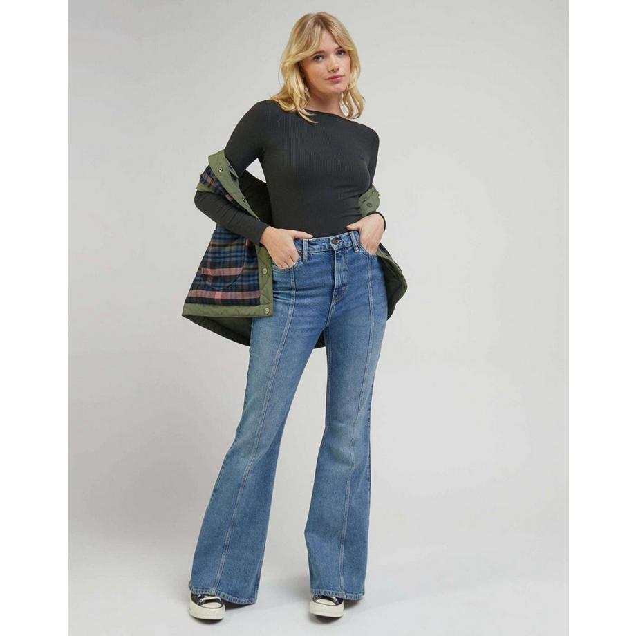 Lee Langarm U-Boot-Ausschnitt T-Shirt  