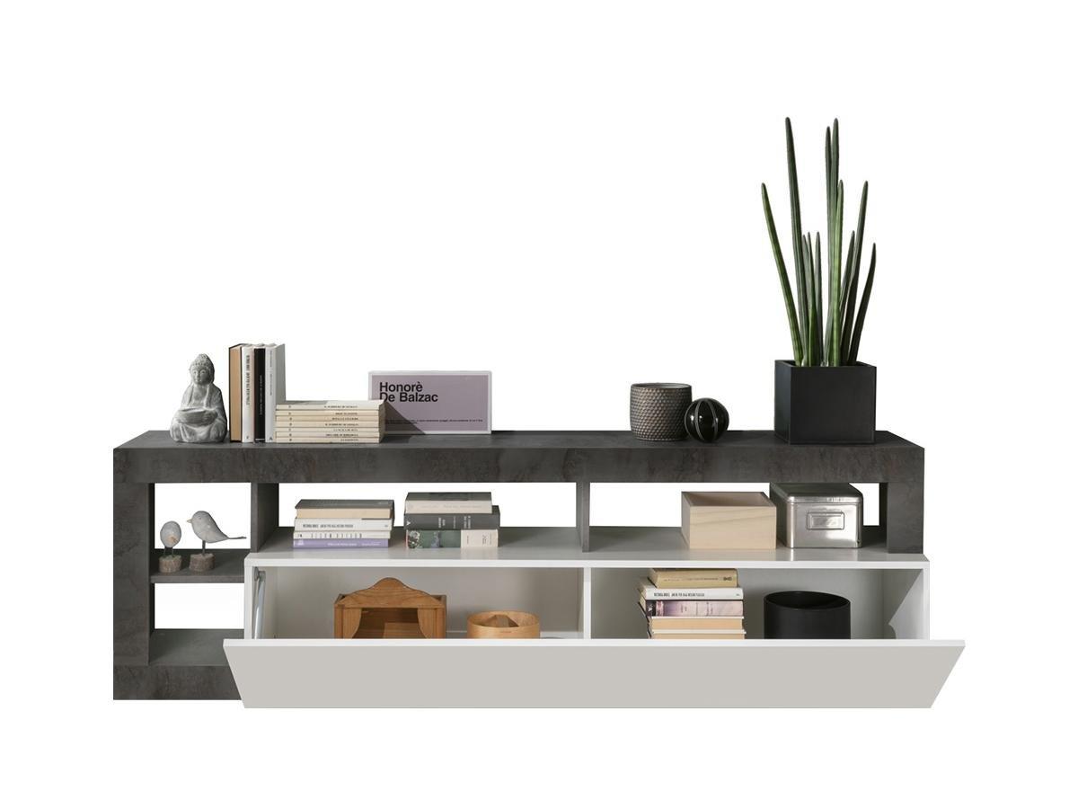 Vente-unique Set Sideboard + TVMöbel lackiert Beton SEFRO  