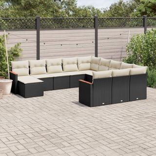 VidaXL set divano da giardino Polirattan  