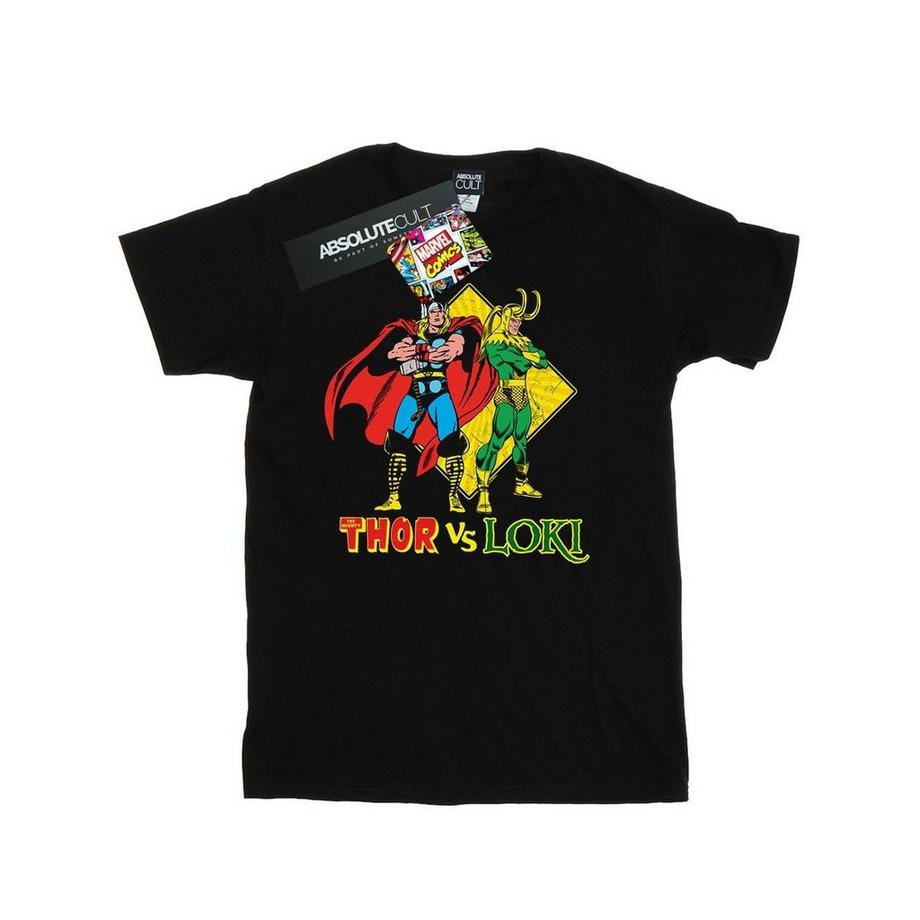 MARVEL Thor vs Loki T-Shirt Stampa Grafica  