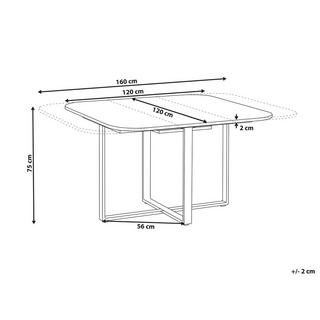 Beliani Tavolo da pranzo estensibile en Fibra a media densità (MDF) Moderno COOPER  