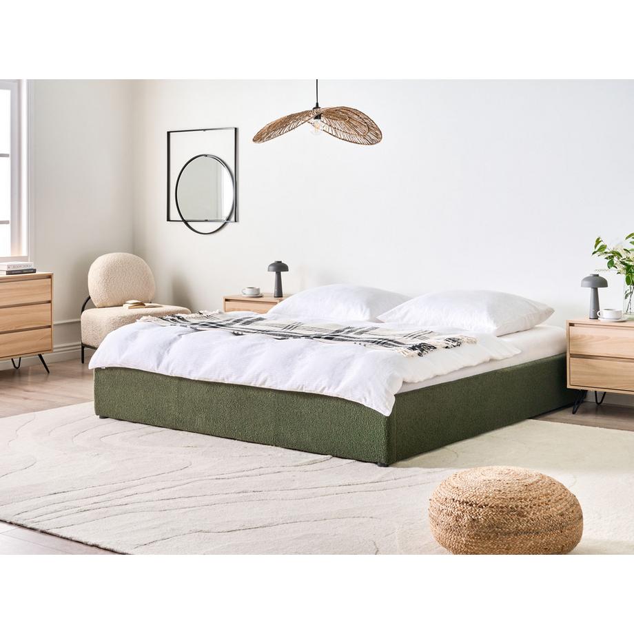 Beliani Letto con ottomano senza testata en Bouclé  DINAN  