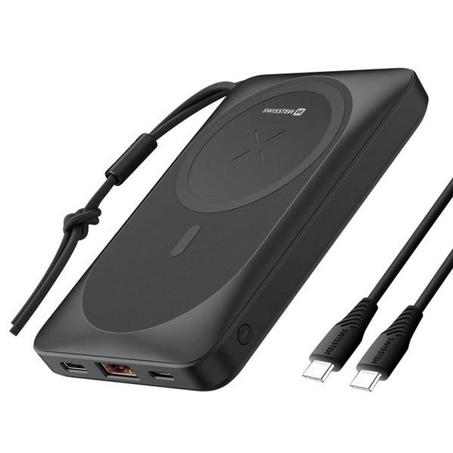 Powerbank MagSafe 10000mAh Swissten Noir