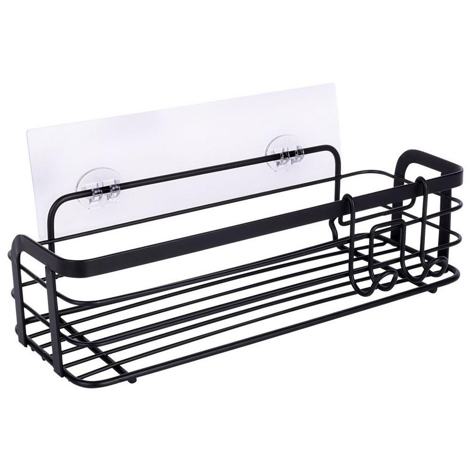 B2X  Etagère murale noire pour salle de bain - Installation simple dans la douche 