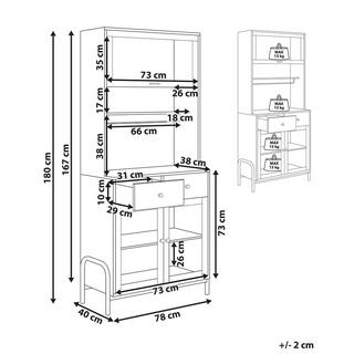 Beliani Vitrine aus MDF-Platte Klassisch PARLIN  