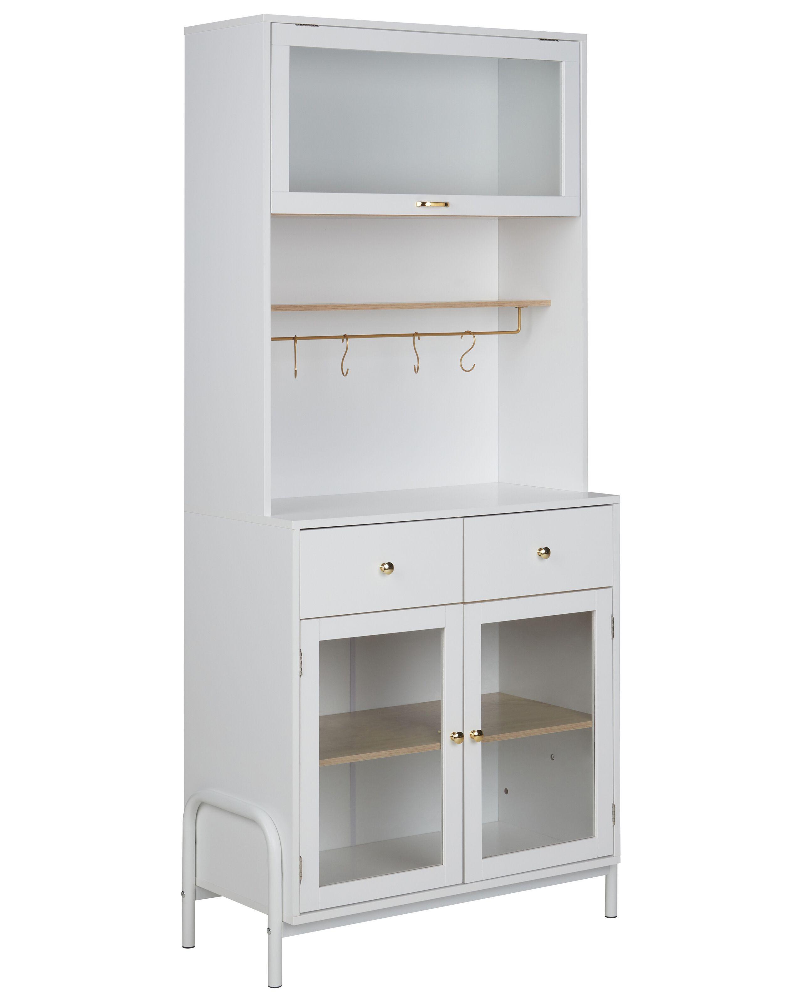 Beliani Armoire vitrine en MDF Traditionnel PARLIN  