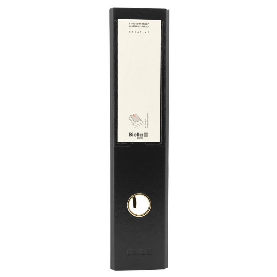 Biella BIELLA Bundesordner Creative 7cm 103427.02 schwarz, mit Sichttasche A4  